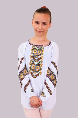 Вышитая блуза "Юлия" Желто-красная, 140 (рост)