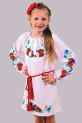 Дитяче вишите плаття "Марися" (льон), Льон сірий, 98 (ріст)