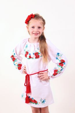 Детское вышитое платье "Марися" (габардин), 98 (рост)