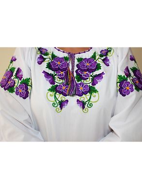 Жіноча вишита блуза "Барвисті фіалки", 50