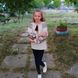 Дитяча вишита блуза "Ольга" на сірому льоні з коричневою вишивкою, 122 (ріст)