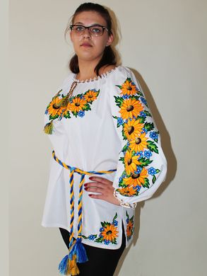 Жіноча вишита блуза "Соняшники", 56