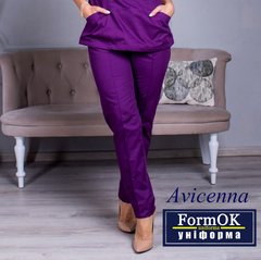 Женские медицинские штаны Avicenna фиолетовые, 44