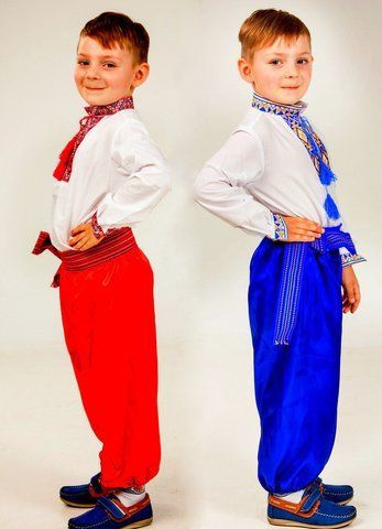 Шаровари сині і червоні