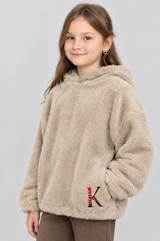 Дитяче худі "Тедді" для дівчаток, беж, 110-116