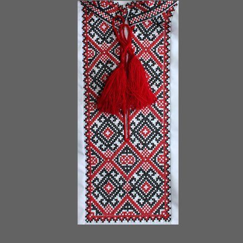 Вишиванка дитяча для хлопчика "Грицько" з Червоно-чорною вишивкою, 122