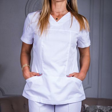 Жіночий медичний костюм Avicenna білий, 44