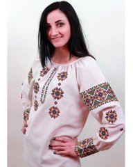 Жіноча вишита блуза "Роксолана", Льон білий, 50