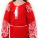 Вишита блуза "Ольга" (червоний льон) з білою вишивкою, S