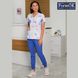 Жіноча медична блуза Асія блакитна, 44