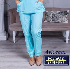 Женские медицинские штаны Avicenna голубые, 44