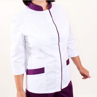 Женские медицинские костюмы Avrora бело-фиолетовый, 46