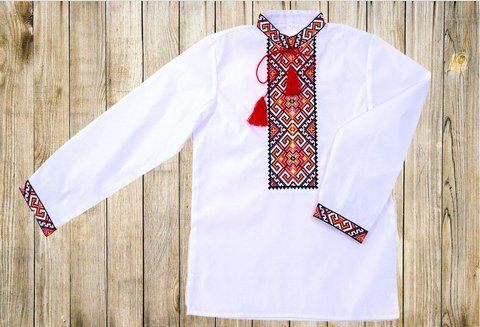 Вишиванка дитяча для хлопчика "Філіп", 140 (ріст), Червоний