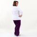 Жіночий медичний костюм Avrora біло-фіолетовий, 46