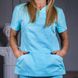 Женская медицинская блуза Avicenna голубая, 46