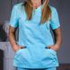 Жіноча медична блуза Avicenna блакитна, 44