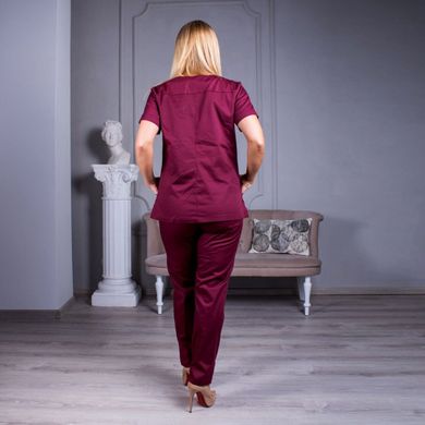 Женская медицинская блуза Avicenna бордовая, 44