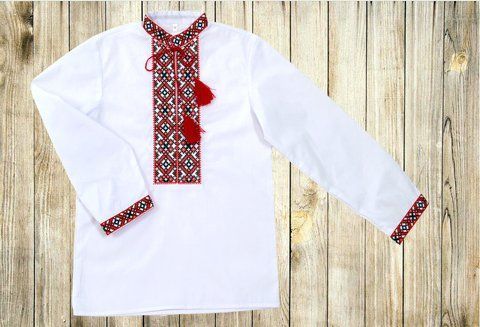 Вишиванка дитяча для хлопчика "Тарас", 140 (ріст), Червоний