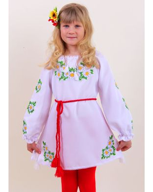Детское вышитое платье "Ромашки", 116 (рост)