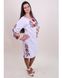 Женское вышитое платье "Диана" из белого габардина, Габардин белый, 40