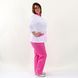Жіночий медичний костюм Avrora біло-рожевий, 42
