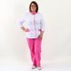 Жіночий медичний костюм Avrora біло-рожевий, 42