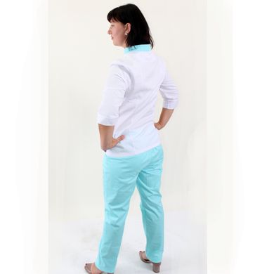 Женские медицинские костюмы Avrora бело-голубой, 42