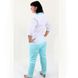 Жіночий медичний костюм Avrora біло-голубий, 46