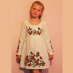 Дитяче вишите плаття "Метелики", 122 (ріст)