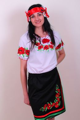 Женская вышитая блуза "Еко-мак" с коротким рукавом, 52